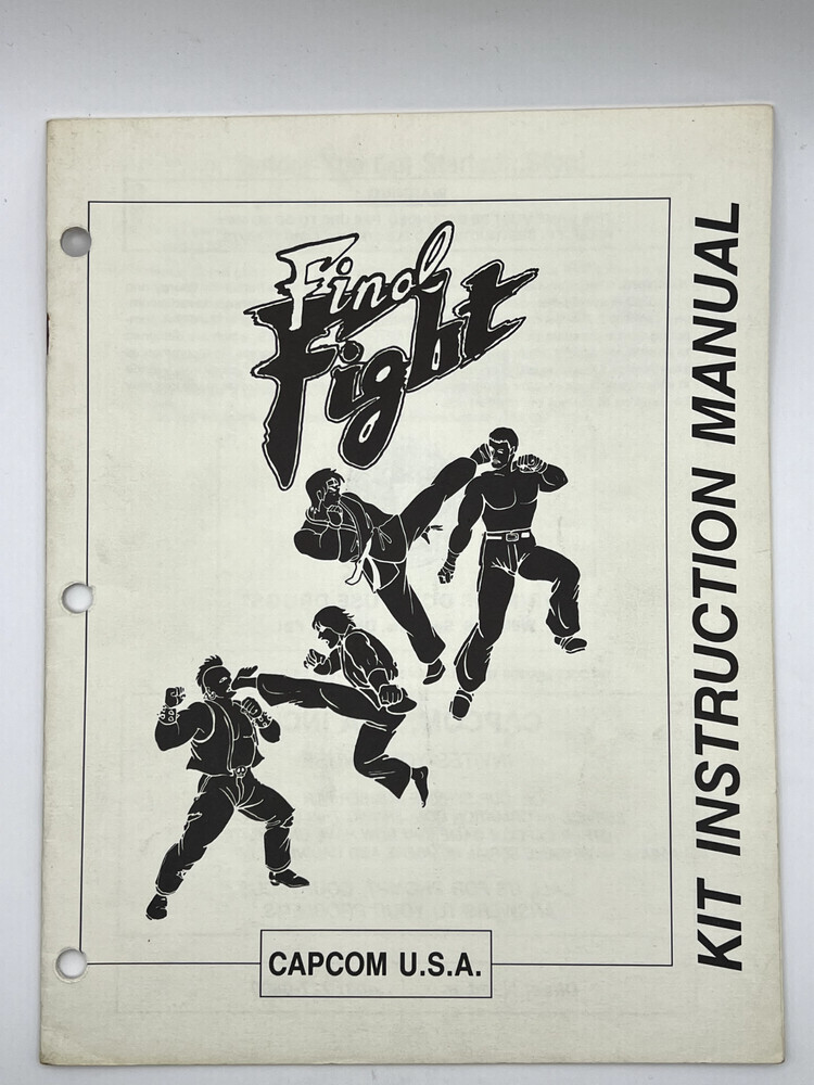 Final Fight Arcade Kit Instruction Manual Arcade.