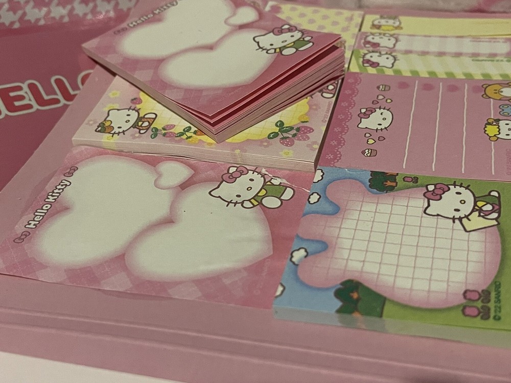 Sanrio Hello Kitty 11 Differnt Sticky Post It Notes Unique Set Paper School New