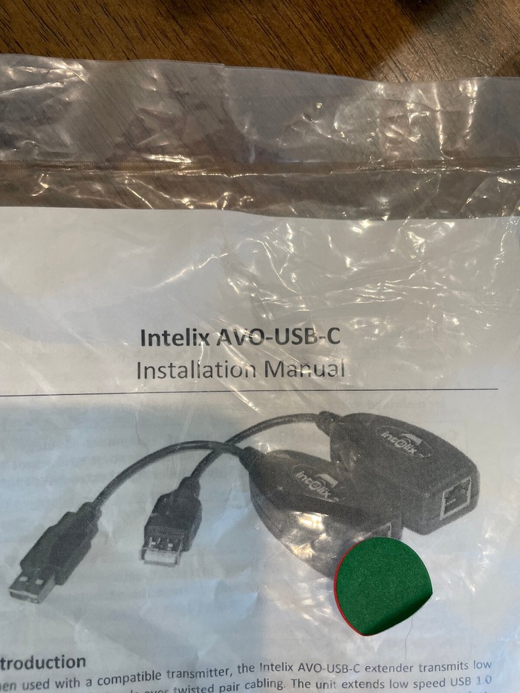 Intelix AVO-USB-C Full Speed USB Extender Dongle Client Side, #48