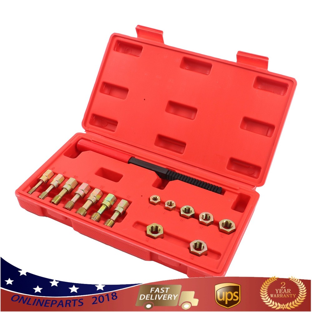 Thread Restorer Tool Thread Set 15Pcs Metric Thread Chaser Set M6 M8 M10 M12