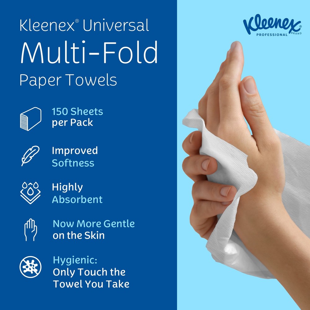 Kleenex Universal Multifold Paper Towels, Bulk, Absorbency Pockets