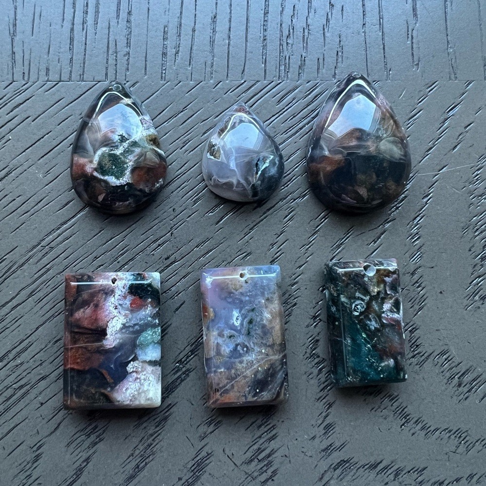 (ONE) Beautiful ocean jasper pendant (ONE)