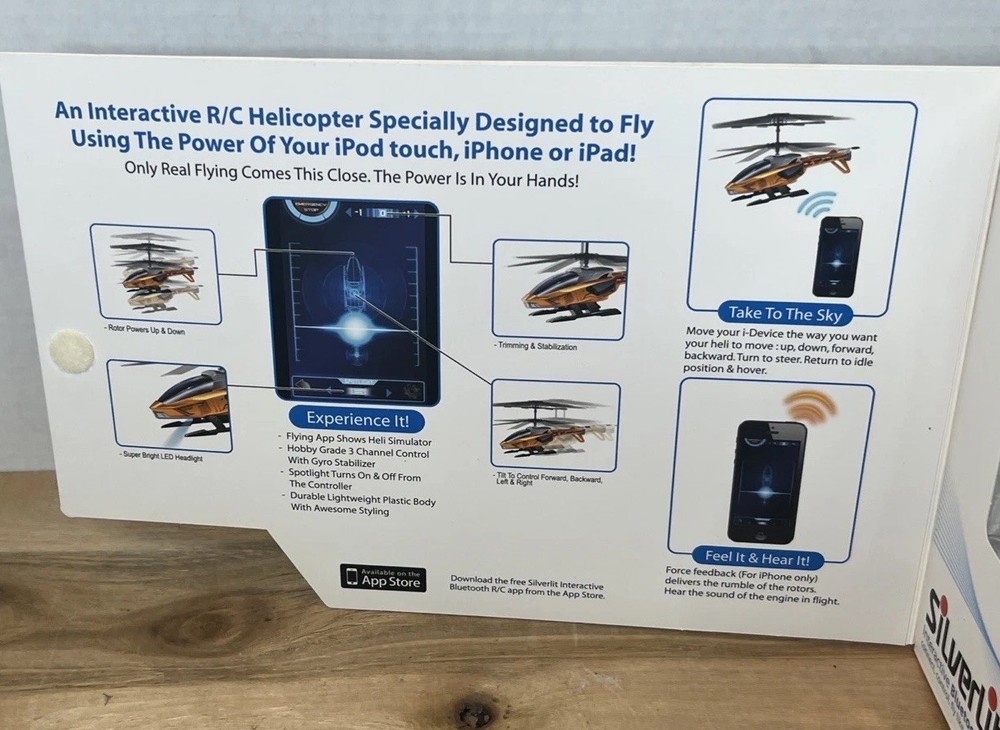 Silverlit Interactive Bluetooth R/C Blu-Tech Helicopter BSH-A B4620 New