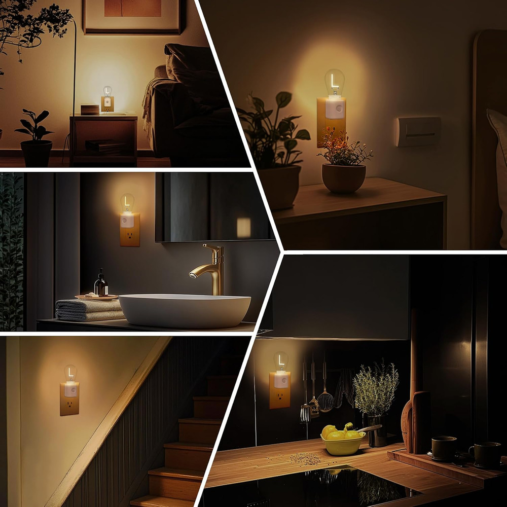 LED Night Light Plug In, Motion Sensor Night Light with Adjustable Brightness 3