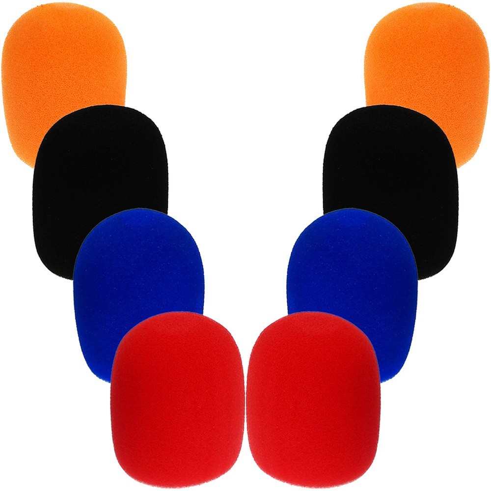 8 Pcs Handheld Microphone Windscreen Sponge Protective Cover Handle