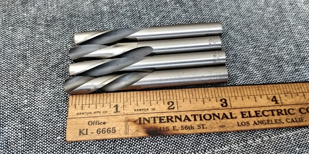 FOWLER 11/32" DRILL BITS, 3 pieces + 1 Chicago Latrobe