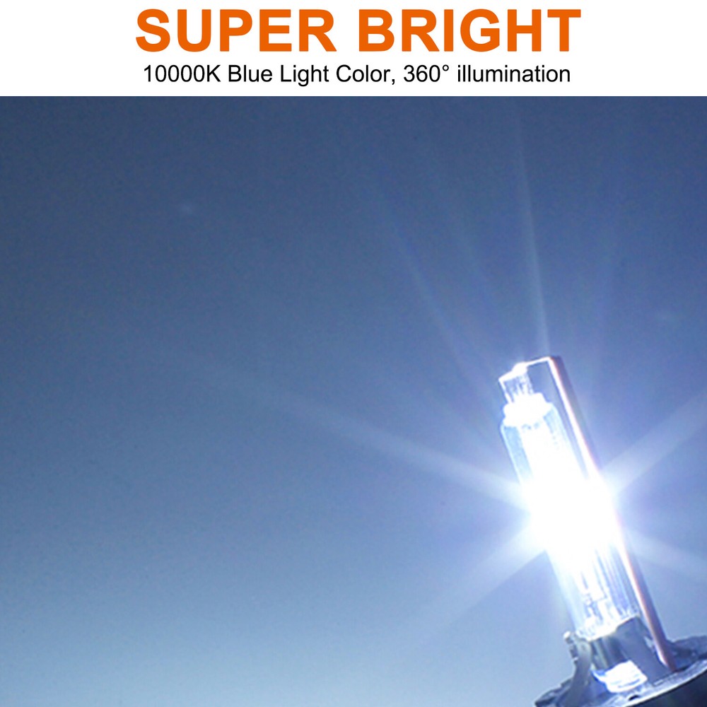 2 Pack D2S 35W 10000K HID Xenon Replacement Low/High Beam Headlight Lamp Bulbs