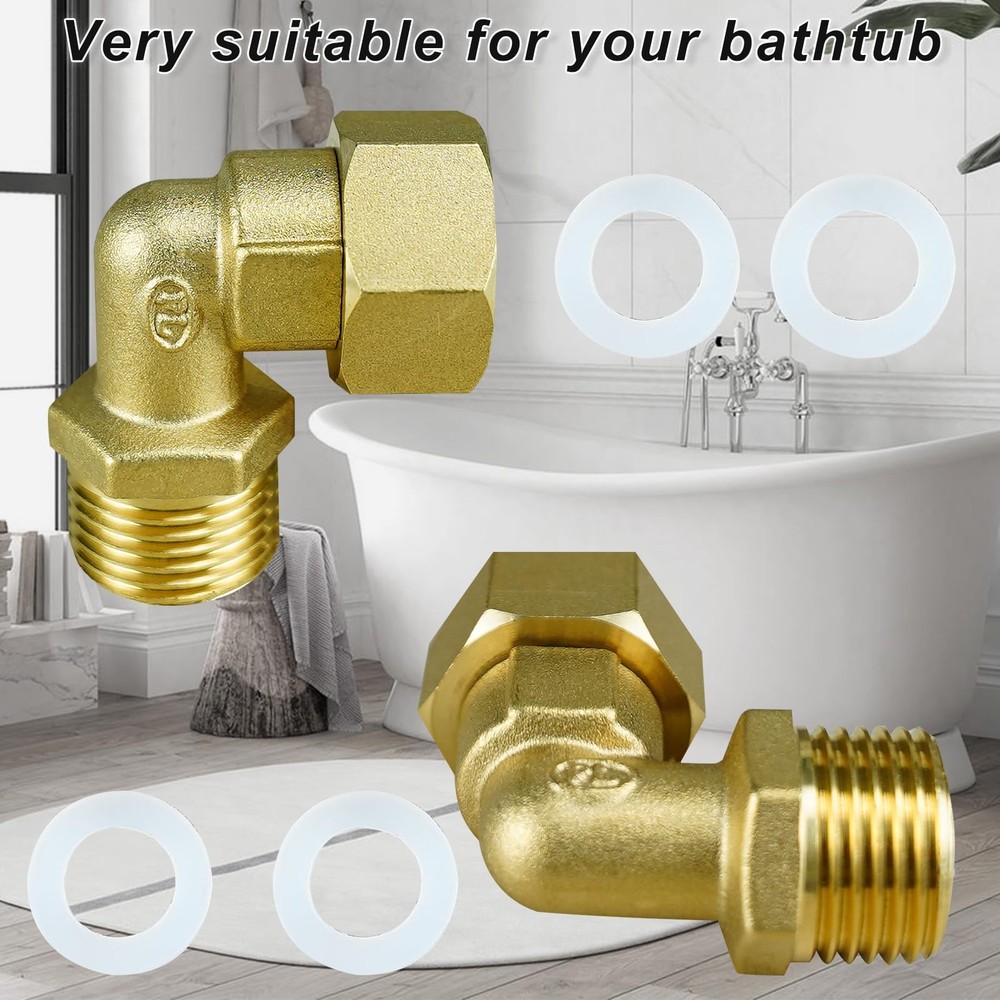 Solid Brass Elbow 1/2" Male to Female,