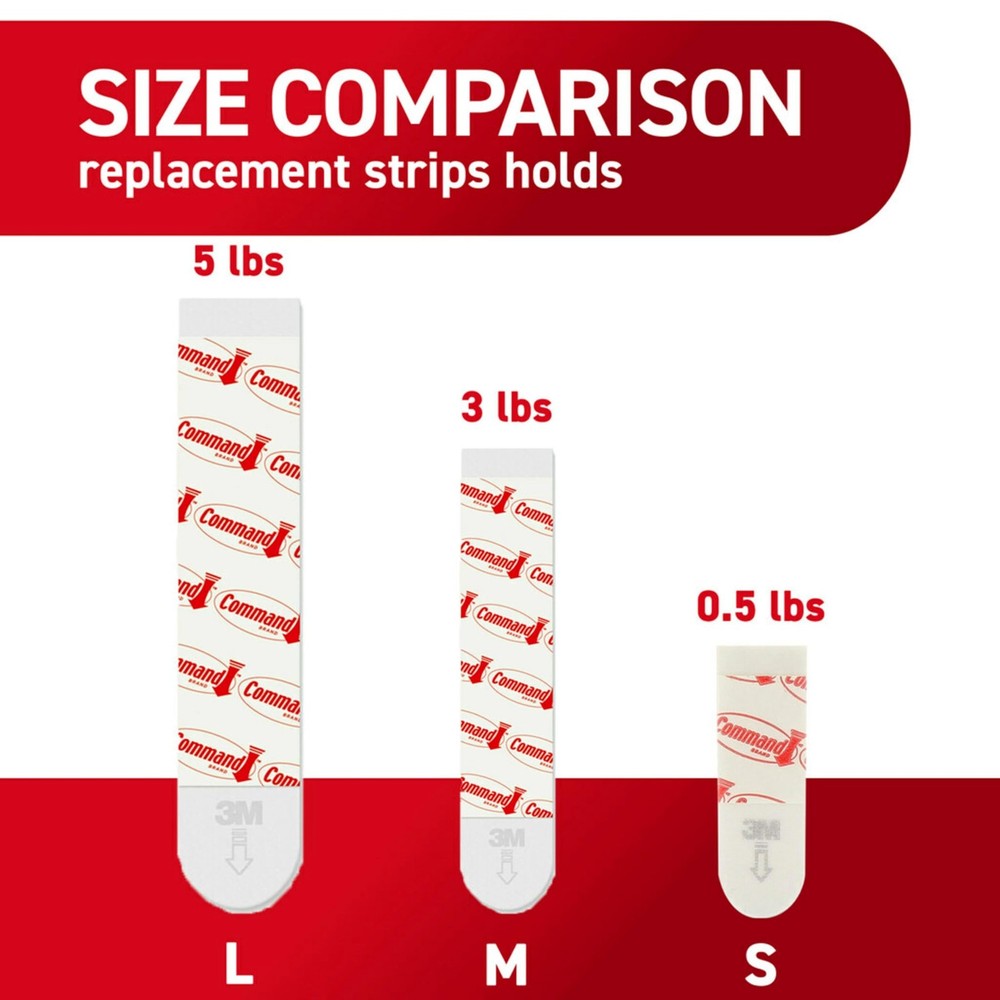 Replacement Strips 20 Damage Free Wall Hanging White Command Indoor