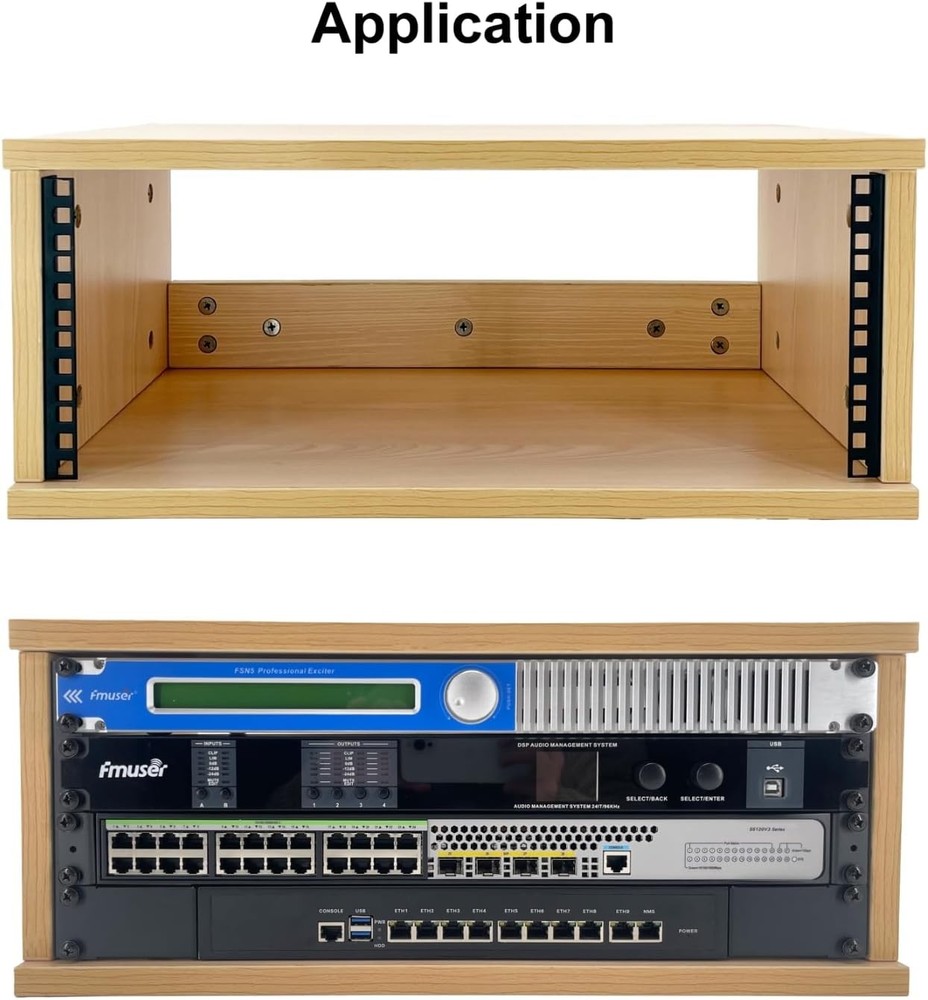 Server Rack Rails 4U w/ M6 Cage Nuts & Screws