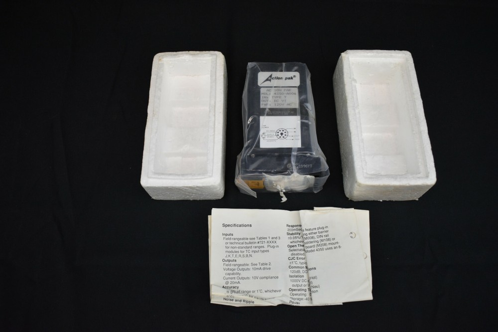 Action Pak 4350-A006 Programmable Isolating Transmitter Type-T 120VAC