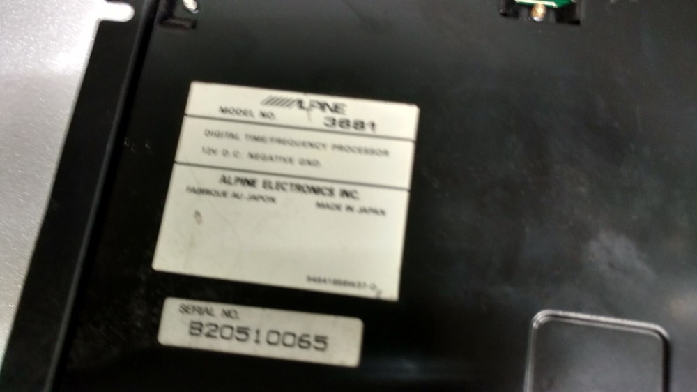 Rare Alpine Car Audio 3681 Digital Time Frequency Processor