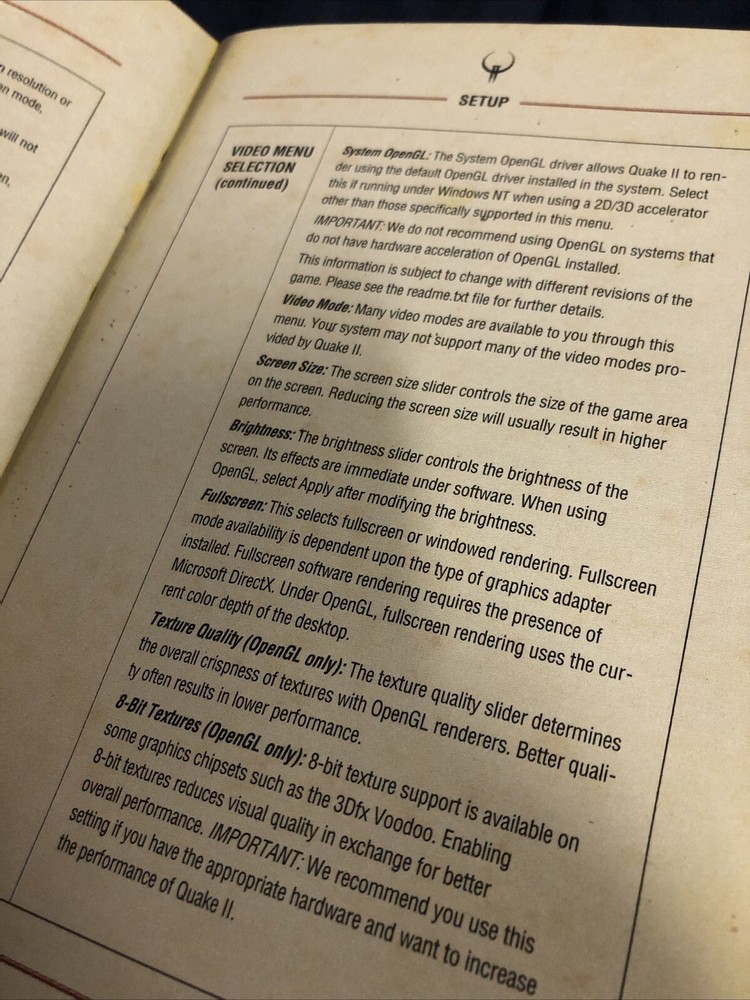 Quake II Manual Computer id software