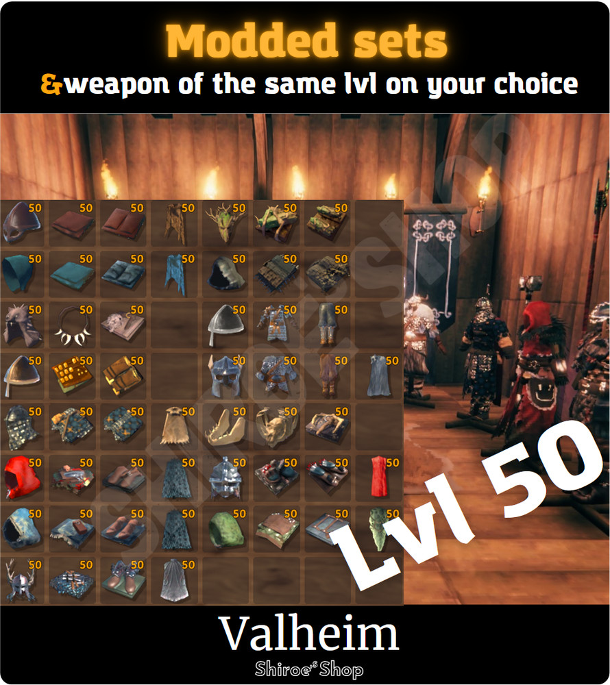 Valheim [PC/XBOX] ⭐Modded set [50-99 lvl]