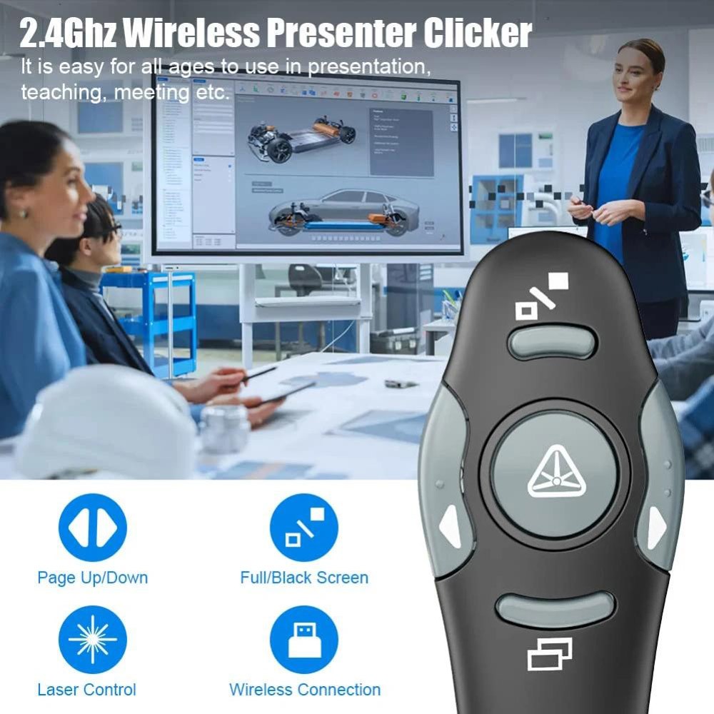 Power Point Presentation Laser Pointer Wireless USB PPT Presenter Remote Control