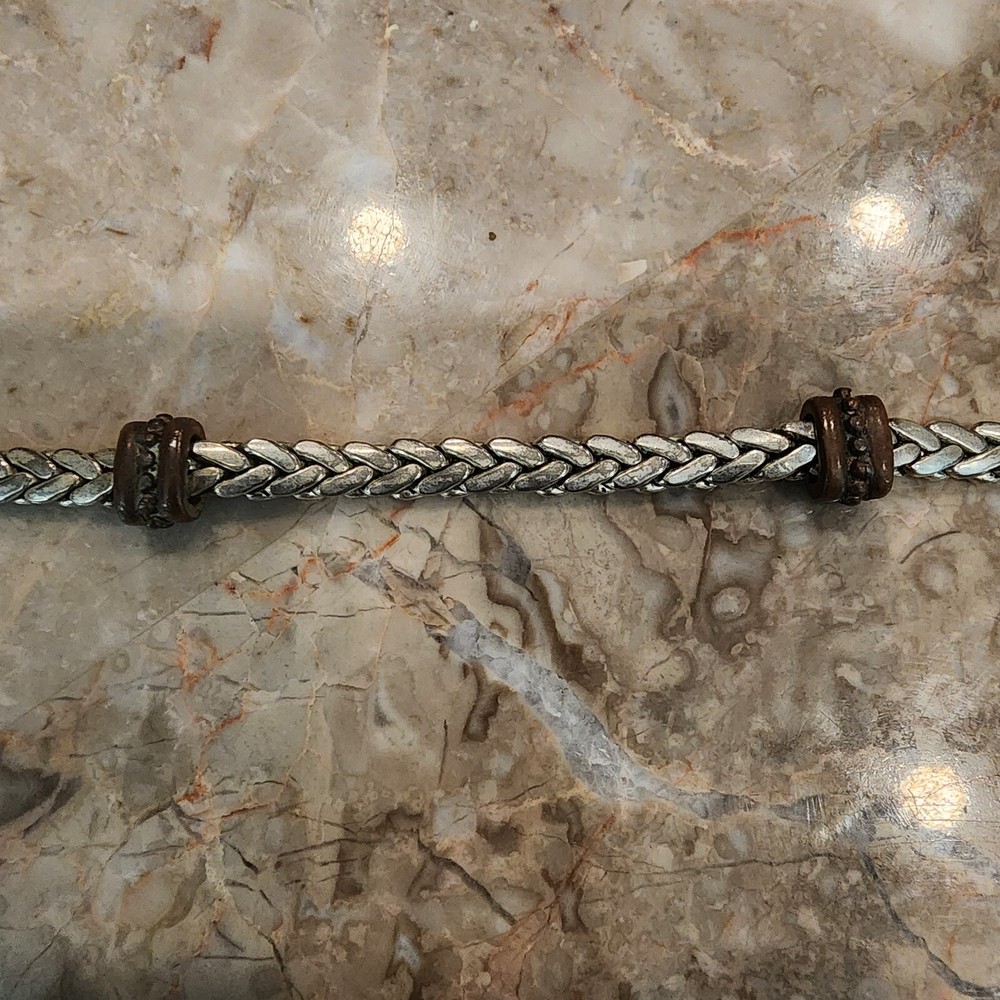 Silver Tone Braided 7.5"Long Bracelet
