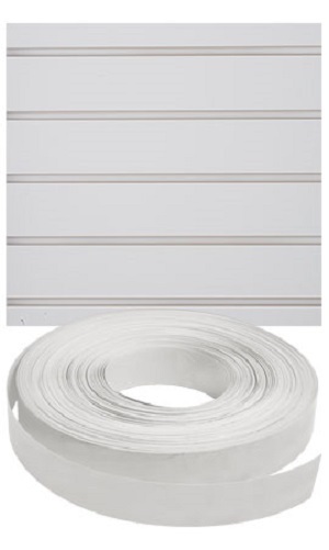 Vinyl Inserts Slatwall White Panel Shelving Display 260 ft Total