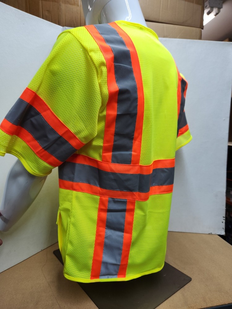 FX High Visibility YELLOW Class 3 Safety Vest Solid Reflective FXSV CLASS 3