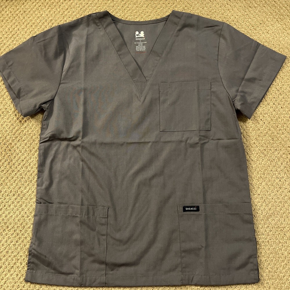 Dagacci Gray Scrub - Top Only XS