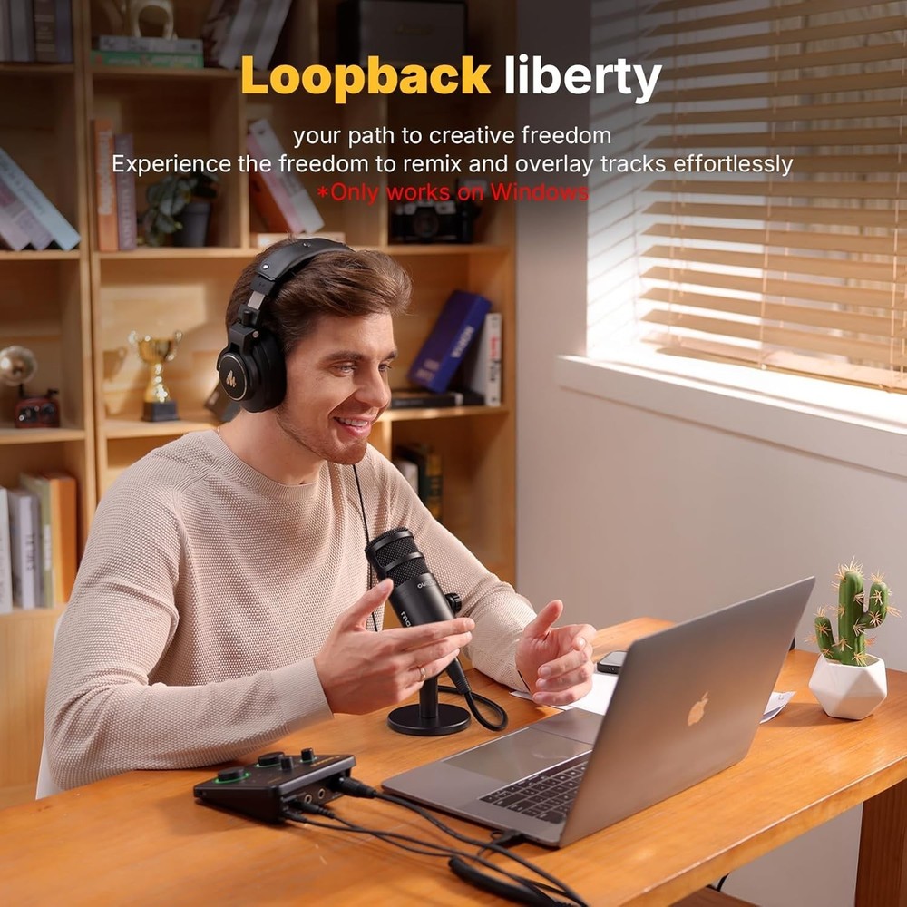 Professional USB Audio Interface with ASIO Driver for Streaming & Music Creation