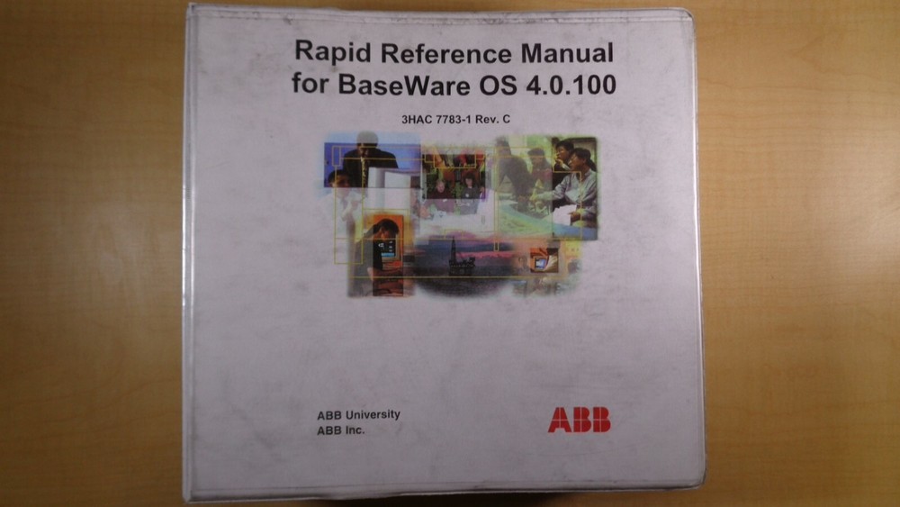 ABB University ABB Rapid Reference Manual Baseware OS 4.0.100 8D B3