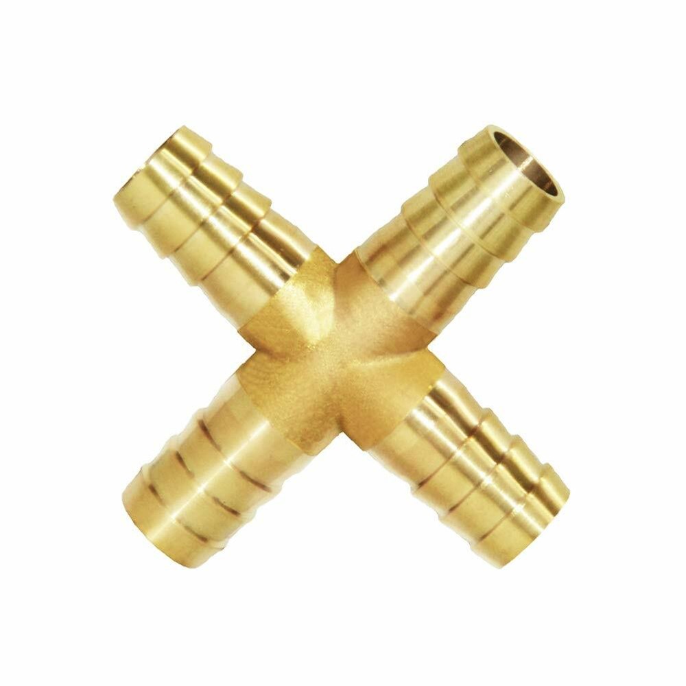 3/4 ID Hose Barb 4 Way Union Fitting Pipe Cross Intersection