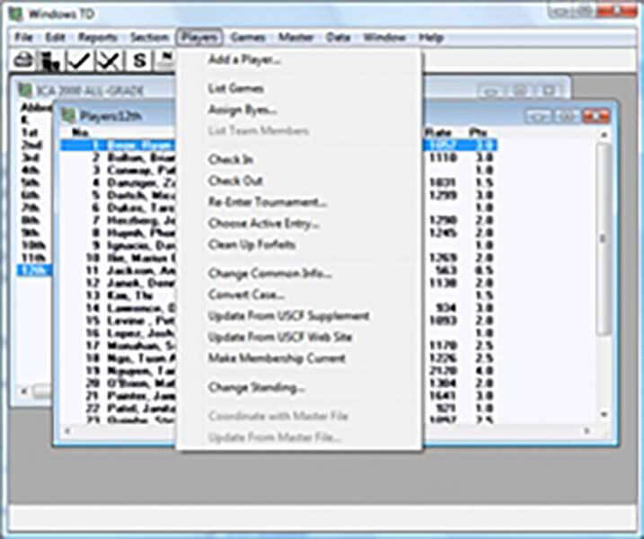 MAC - WinTD Tournament Director Software