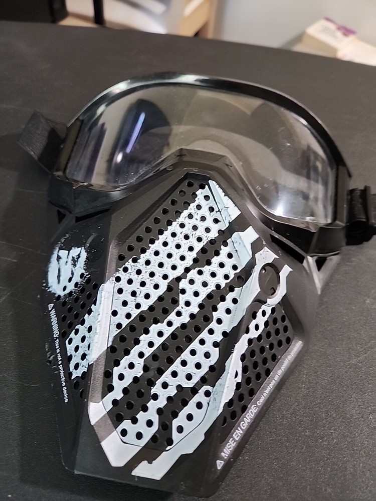 Nerf Rival Phantom Halloween Adjustable Face Mask Black White 2014 Hasbro