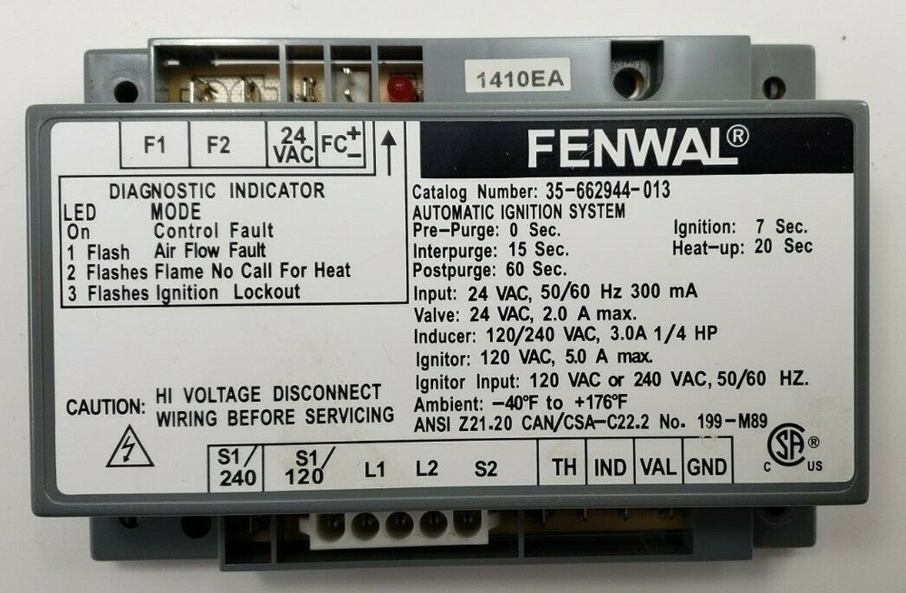 Fenwal Automatic Ignition System 35-662944-013 06-236157-004