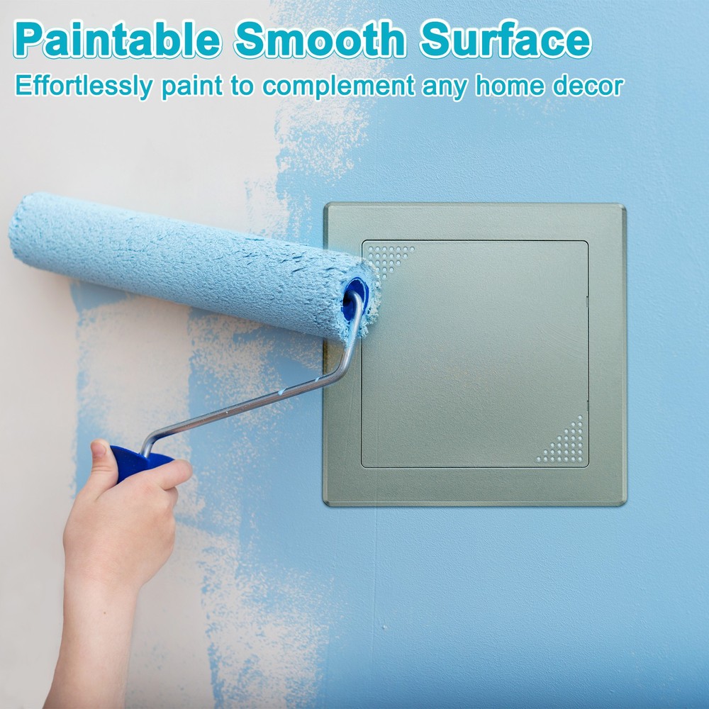 1-Pack Access Panel for Drywall, 6x6" Plastic [Gold Tone, Vented Square]