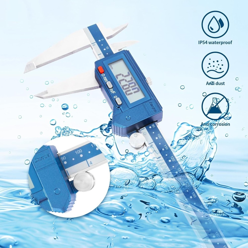 Precision Measuring Tool: 12" Digital Caliper with LCD Display and Storage Case