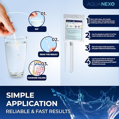 21 Parameters, 125 + 20 Drinking Water Test Strips + 2 x Coliform Bacteria