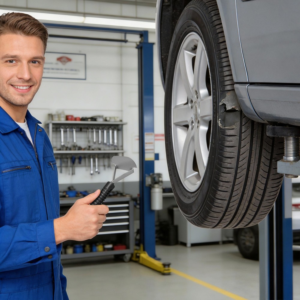 3Pcs Tyre Repair Tool Patch Roller+Scraper+Buffer Wheel Grinding Head Round Bit