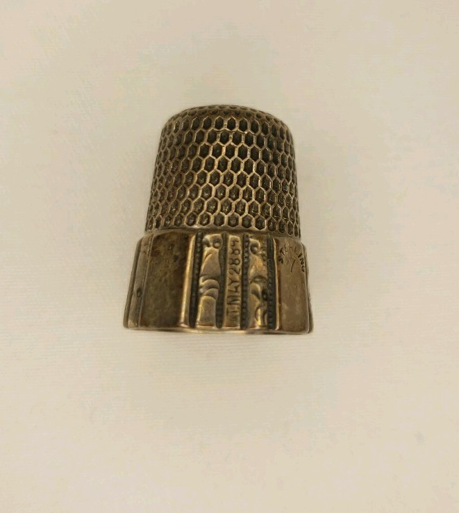 Sterling Silver Vintage Thimble 7, Sewing Accessory Tool