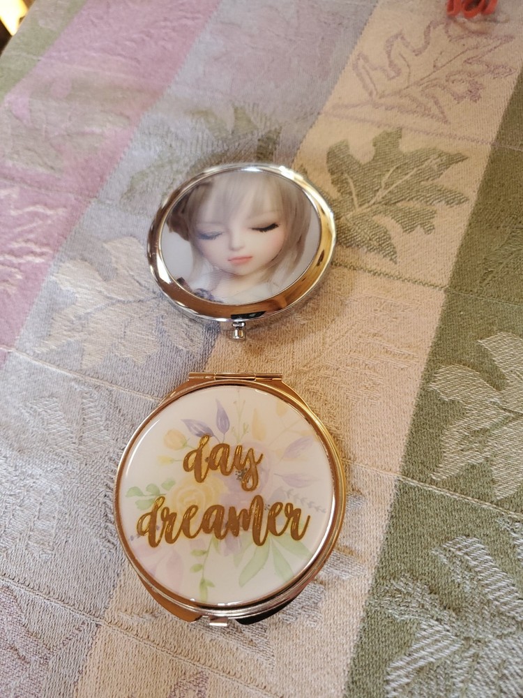 2 Compact Mirrors For Pocket Or Purse