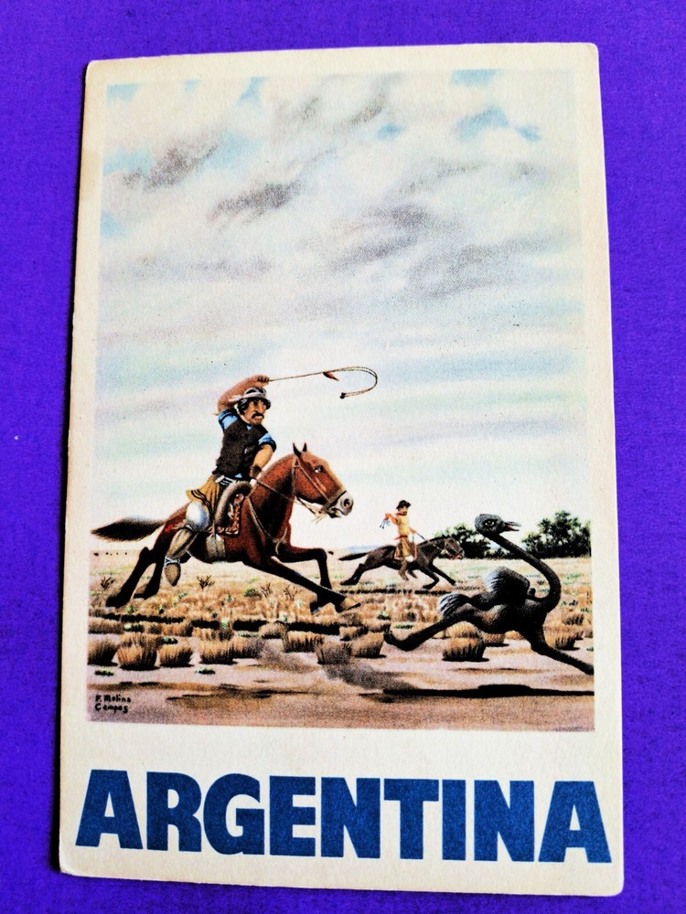 PANAGRA Postcard ARGENTINA  Airline Issue Used has writing