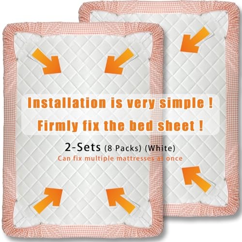 8-Pack Bed Sheet Holder Straps Fitted Sheet Keepers Bedsheet Holders