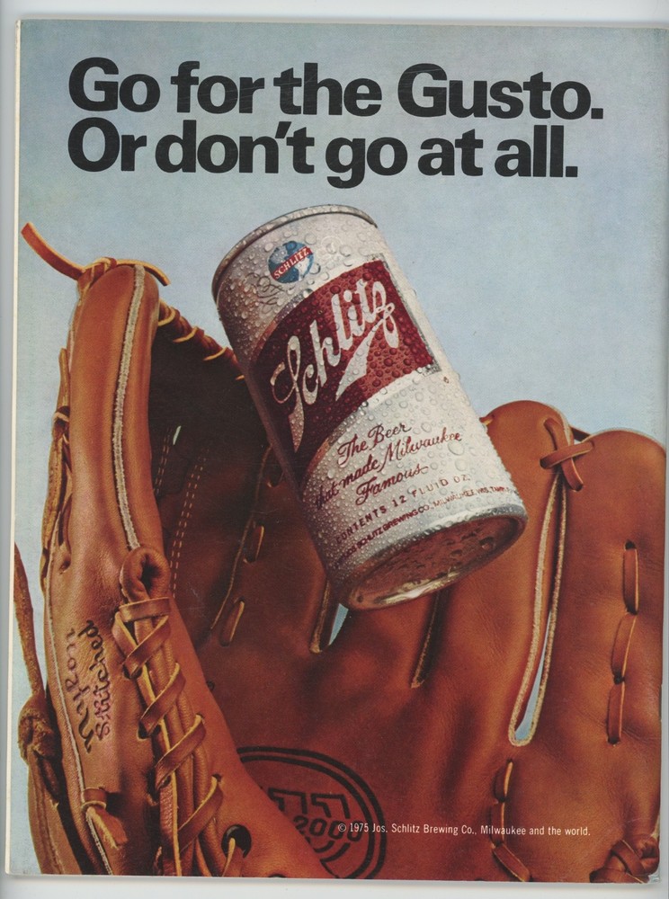 1975 All Star Baseball Game Program NrMt