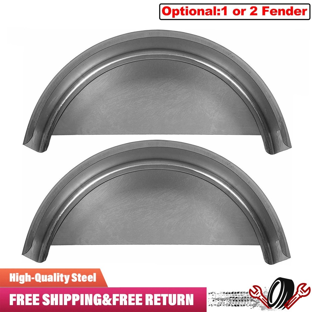 Single Axle Cold Rolled Steel Trailer Fender For 14"-16" Wheel & Fender Backs