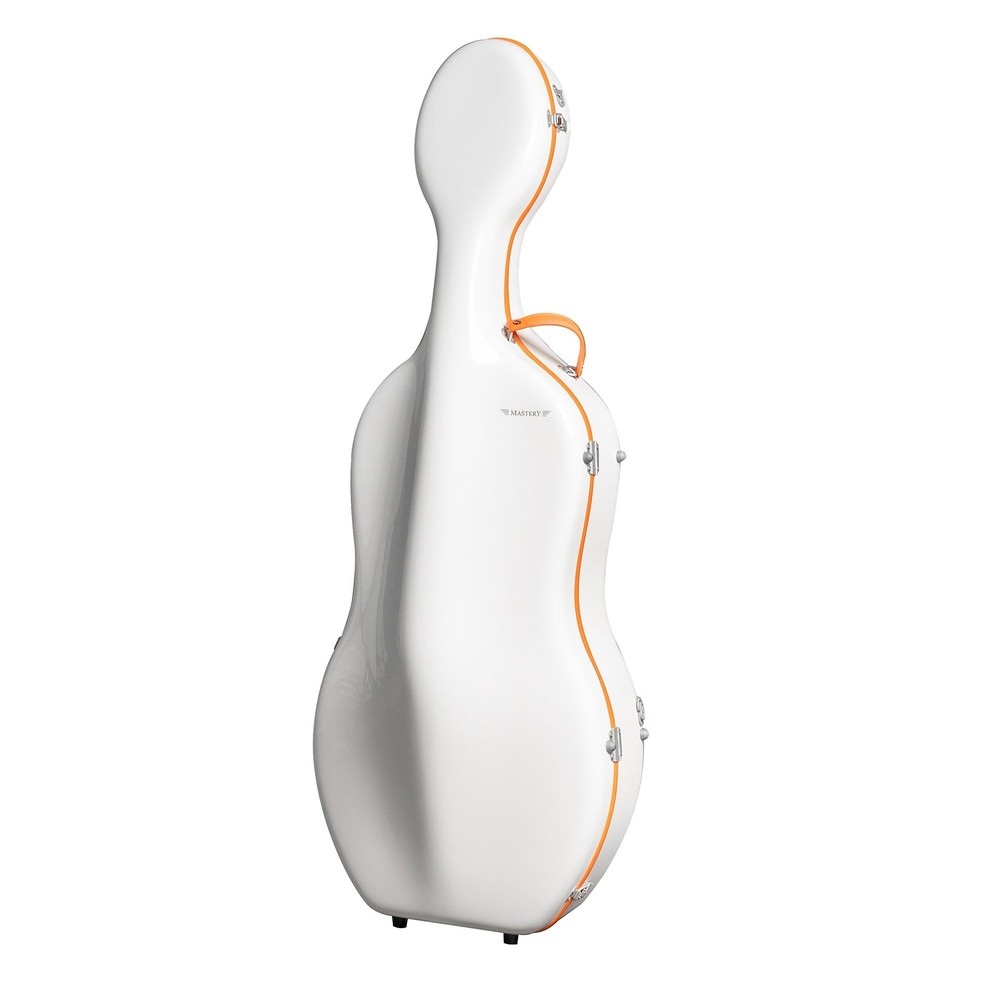 Mastery Carbon Cello Case - 8lb Light Wheels - White - CC-9015