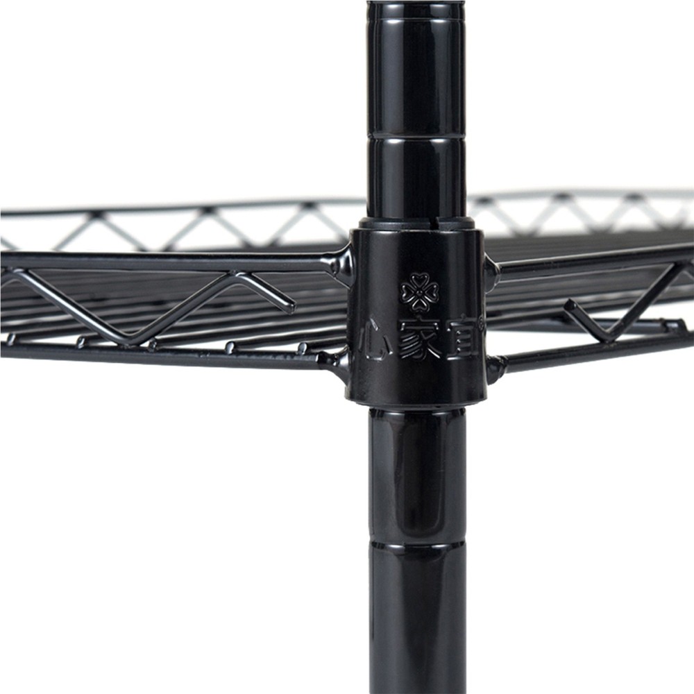 5-Tier Wire Shelving Unit - Adjustable, Black & Modular Kitchen Storage Rack