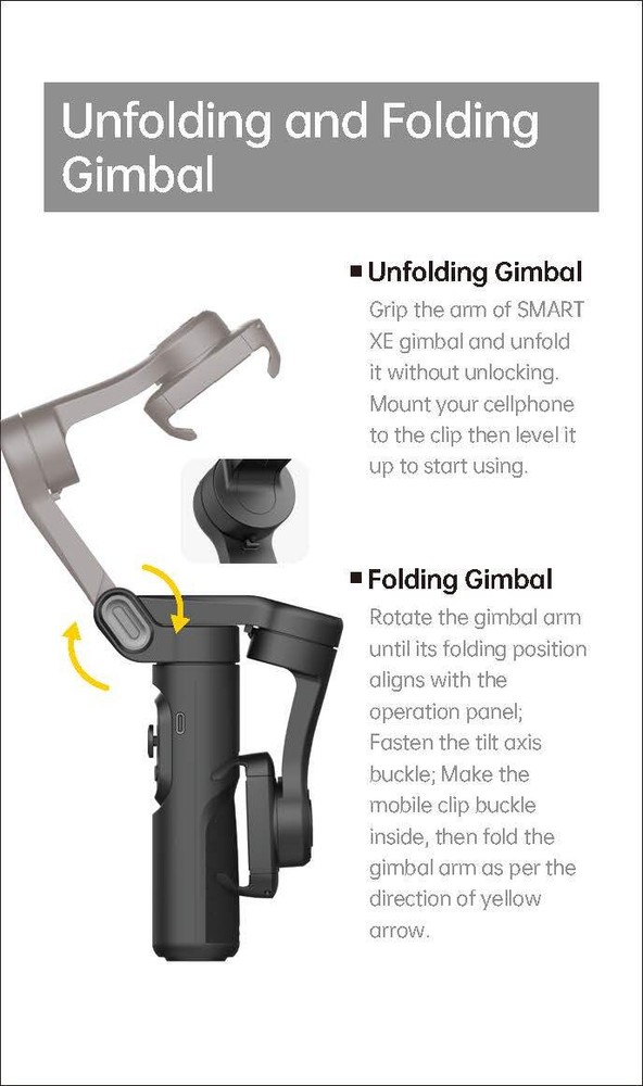 AOCHUAN Smart XE 3-Axis Handheld Gimbal Stabilizer for Smartphone iPhone Samsung