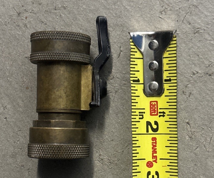 Brass Shutoff Valve W Quick Connector For Hose 2.5”
