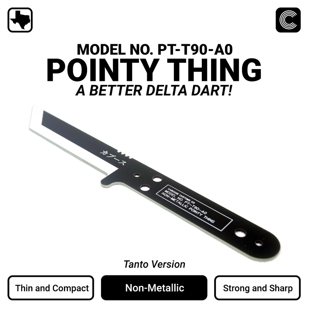 Delta Dart Knife Alternative - Concealable, Non-Metallic, Compact, Thin, Light