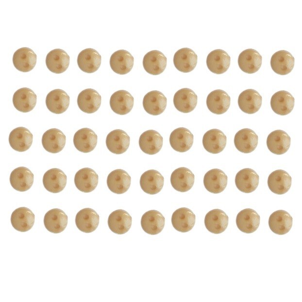 Tiny Round Beige Buttons - 1/4" Doll Clothes Quilt Sew  - Shelly's Buttons
