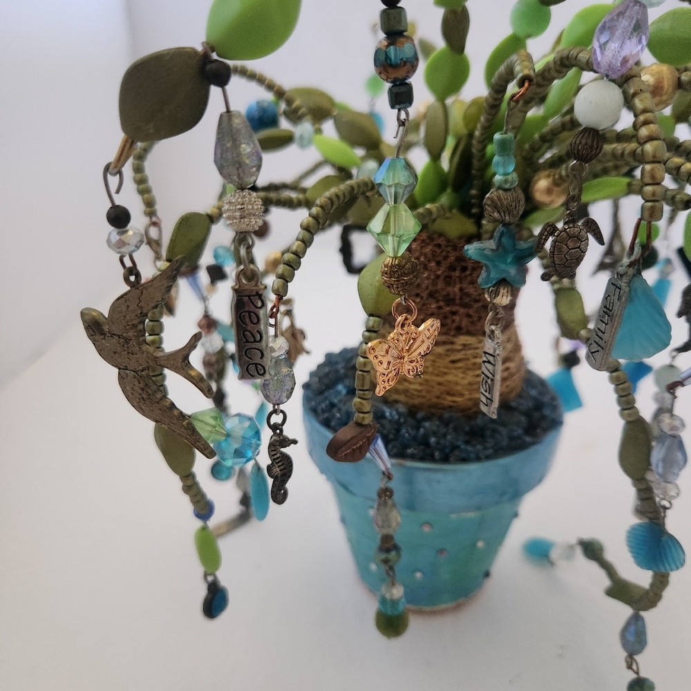 Handcrafted beaded/charm plant