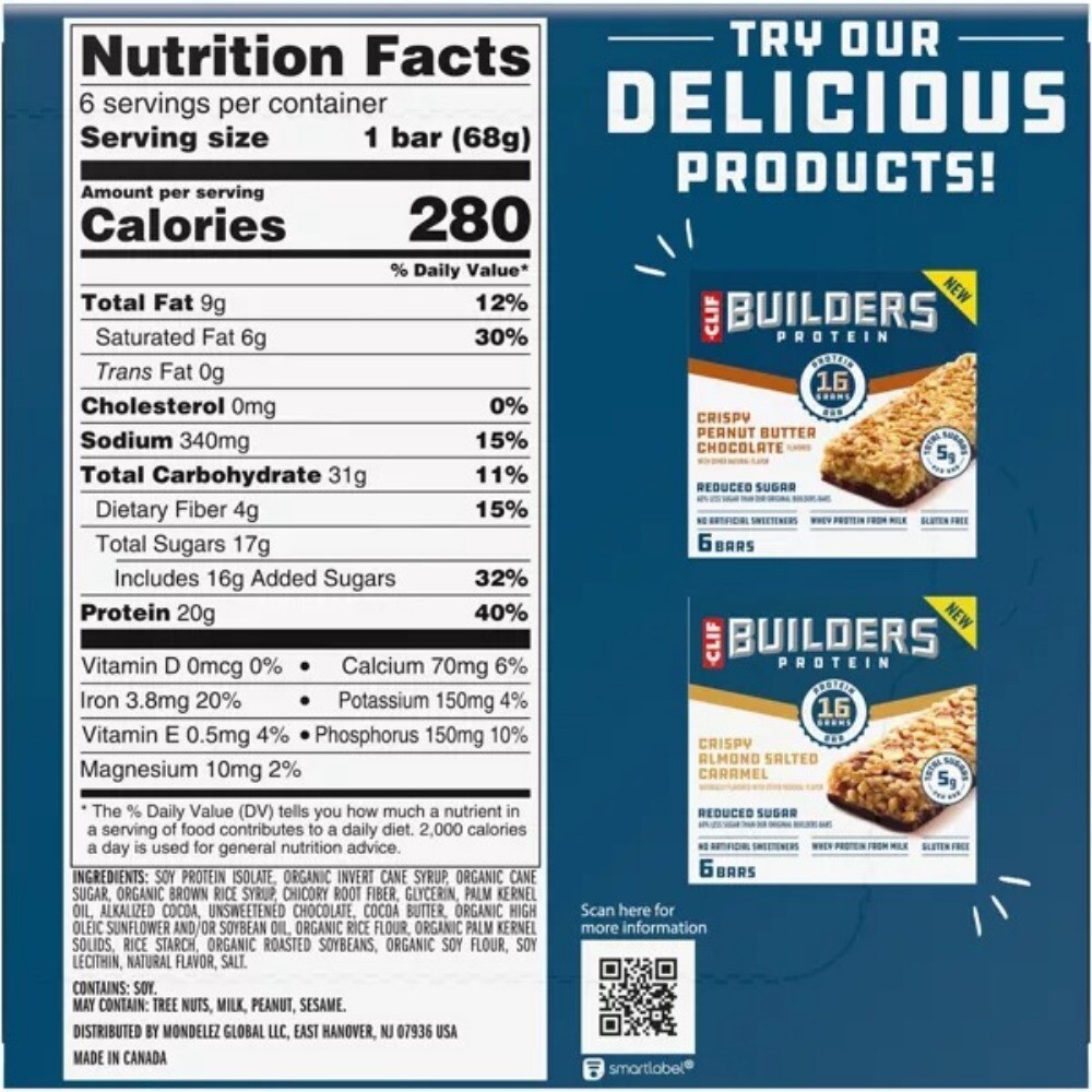 CLIF Builder's Oreo Protein Bars - 6ct
