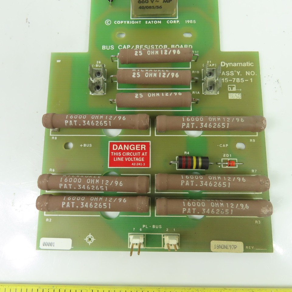 Dynamatic 15-785-1 Bus Cap / Resistor Board