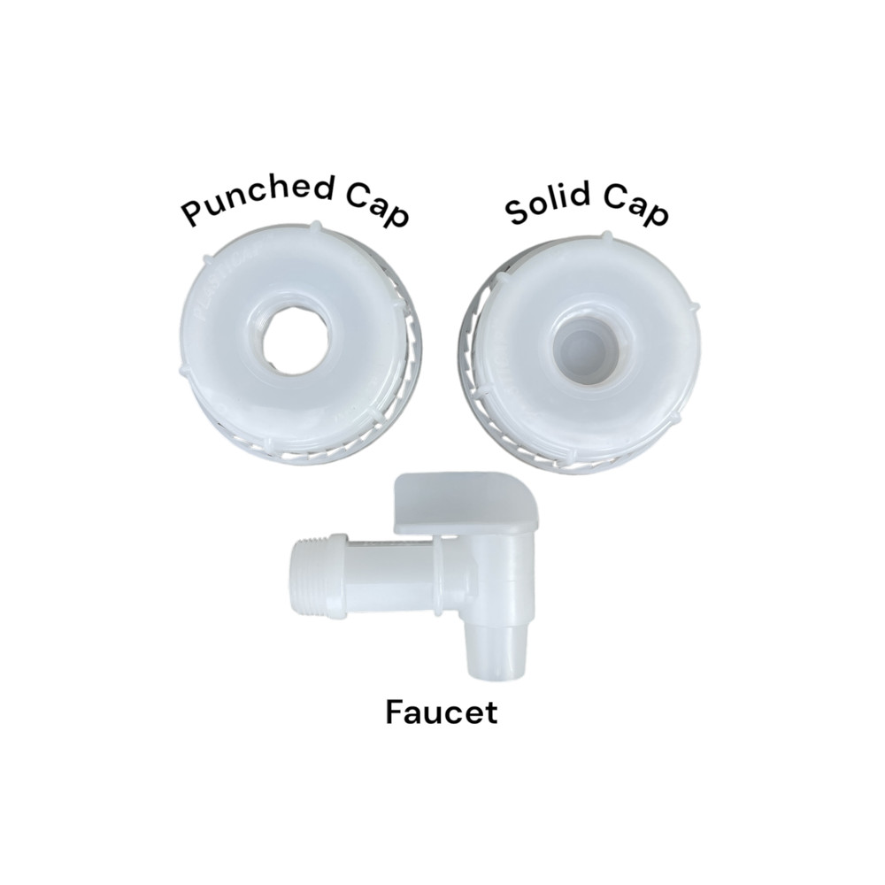 5 Gallon Plastic Headpack with Cap & Faucet-Stackable-Home Brewing-Water Storage