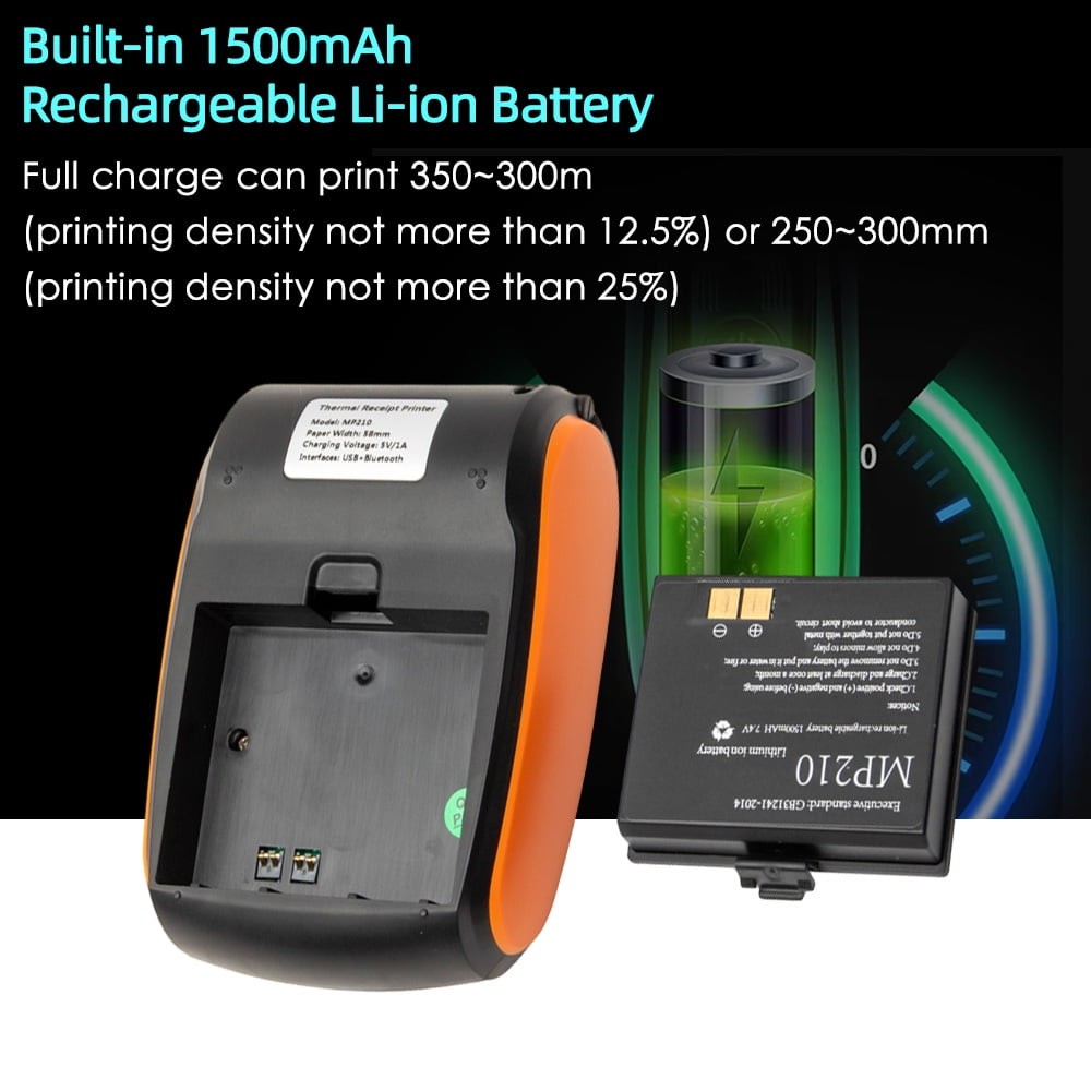 58mm Thermal Receipt Printer Wireless BT USB For Android IOS Windows